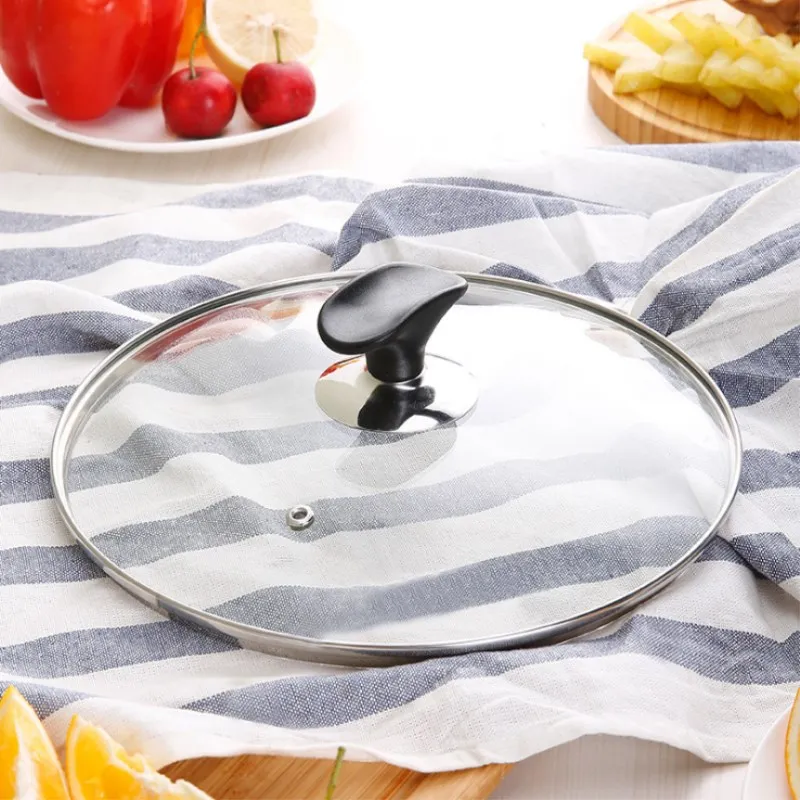 Закаленное Стекло кастрюлю крышкой Универсальный утолщенной с защитой от