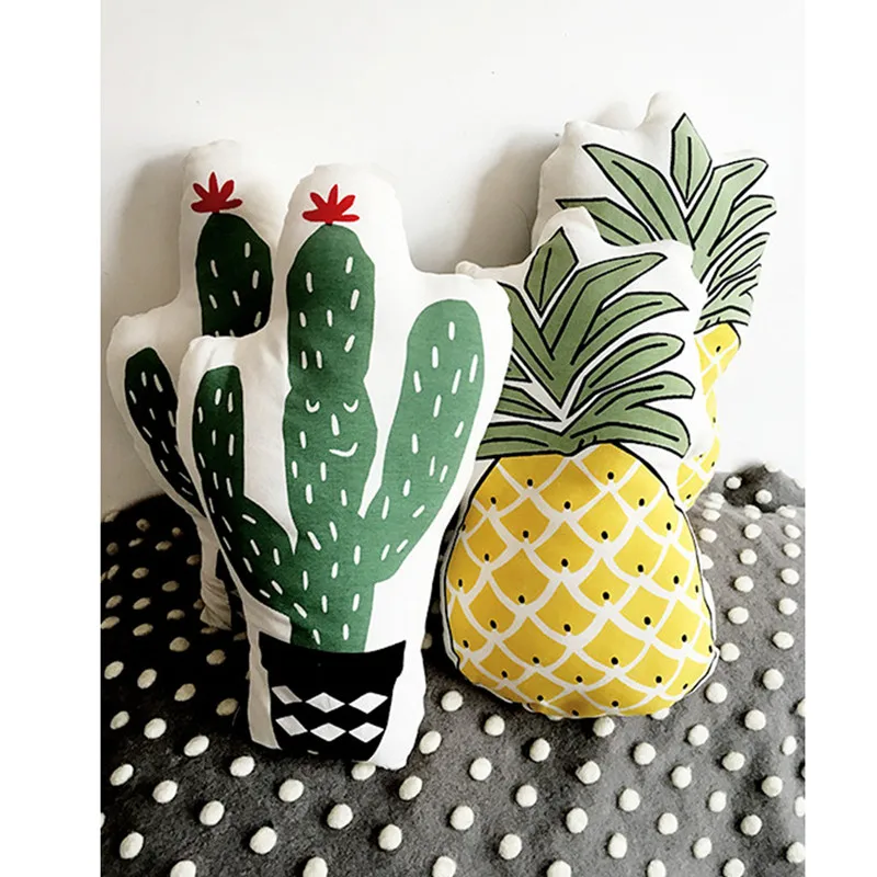Горячие товары для дома подушка хлопок милые фрукты подушки кровать диван офис