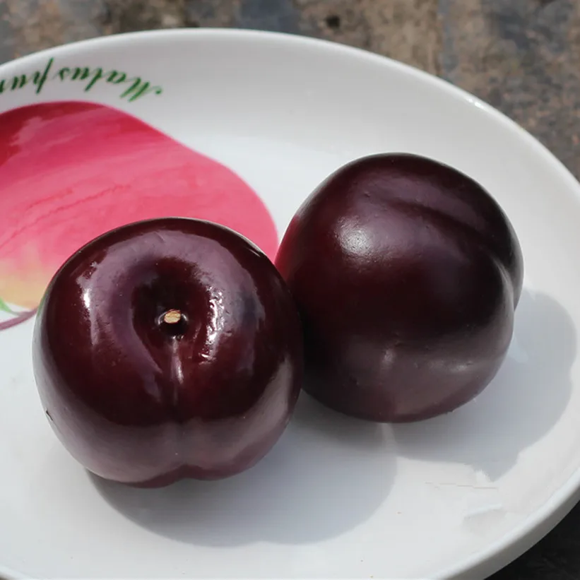 30 шт. искусственные сливы имитация фруктов милые игрушки из глубоко красной для