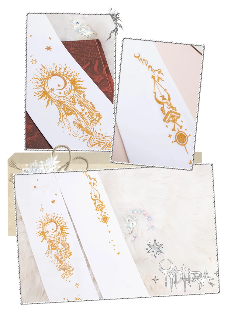 Dream Tarot~ узорчатые Лолита колготки 120D белые колготки