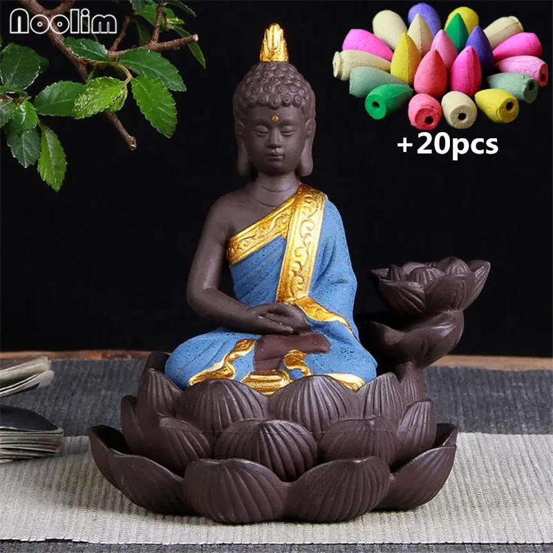 Держатели для ладана Золотого Будды керамический Лотос горелка домашнего декора