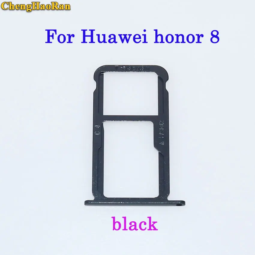 honor 8--black ChengHaoRan лоток sim-карты+ Micro D для карты памяти для huawei Honor 7/8/8X/8X max/Honor 8 lite запчастей SIM держатель лотка Слот для карт - Цвет: honor 8--black
