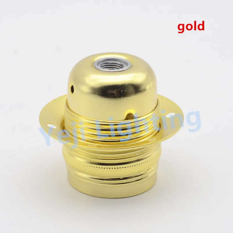 Керамический патрон для лампы E27 с алюминиевой крышкой основание резьбой
