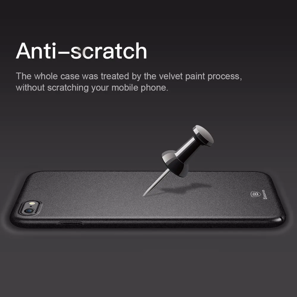 BASEUS чехол для iPhone 6/6 S ультра тонкий мобильного телефона 6 плюс Роскошный гладкой