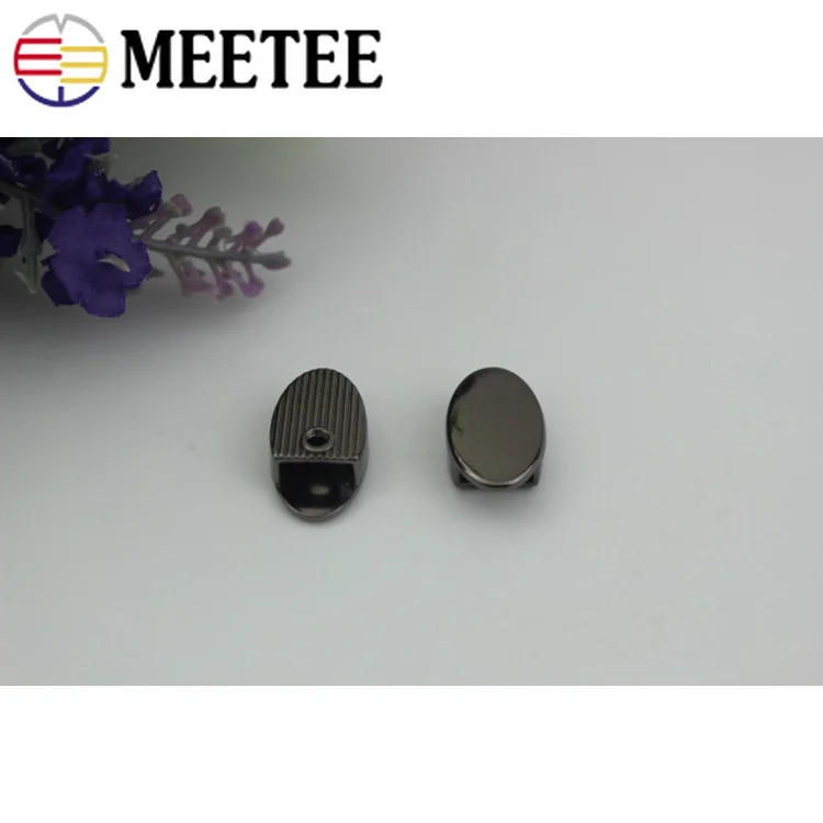 Meetee 20 шт. металлическая молния тяга стоп хвост клип Пряжка Заглушка с винтом DIY