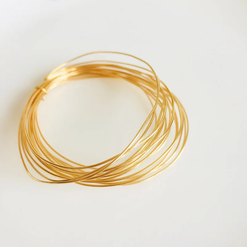 golden 0.5mm per 3m 3 м/лот, 14 К позолоченный Золотой Платиновый шнур, аксессуары для изготовления ювелирных изделий, Рукоделие, сделай сам для женщин - Цвет: golden 0.5mm per 3m