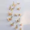 12 шт. 3D полые наклейки на стену бабочка на холодильник золотые серебряные наклейки для DIY креативные Мультяшные домашние детские Декоративные наклейки для стен - Цвет: 5