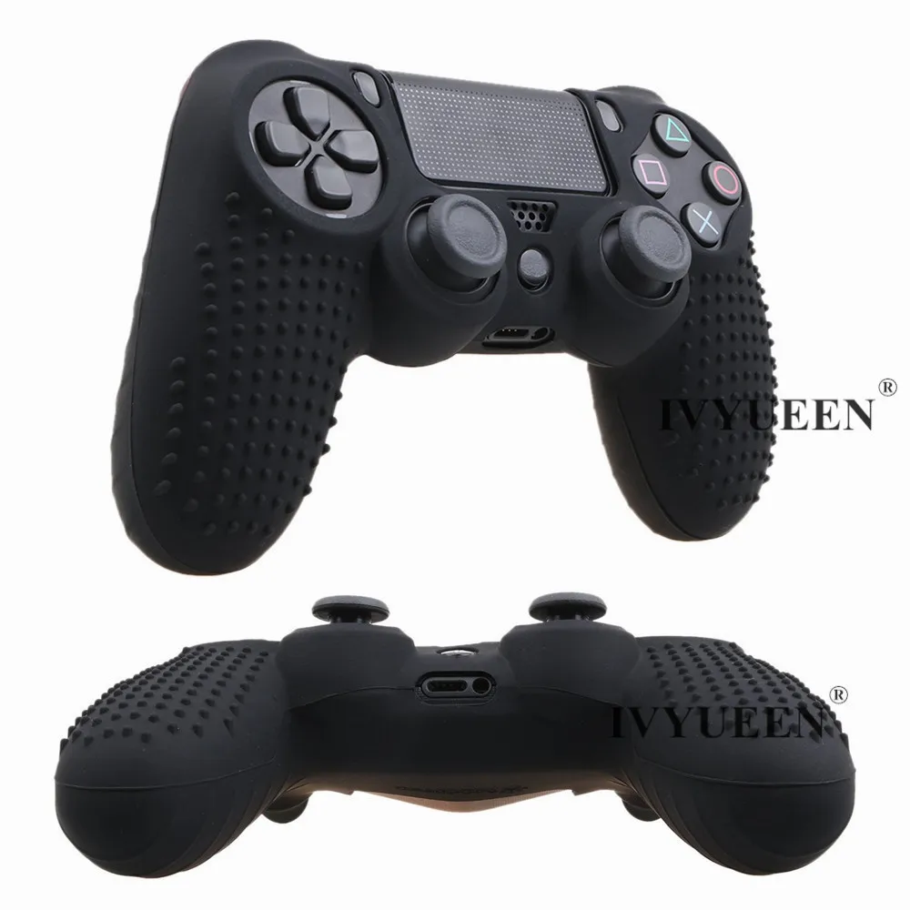 IVYUEEN Противоскользящий силиконовый чехол для защиты кожи для playstation 4 PS4 DS4 Pro тонкий контроллер с 8 аналоговыми рукоятками