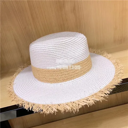 Белый 01903-pei27404 Новая летняя цветная Лоскутная дамская шляпа Fedora для мужчин и женщин для отдыха и отдыха, Пляжная джазовая шляпа - Цвет: Белый