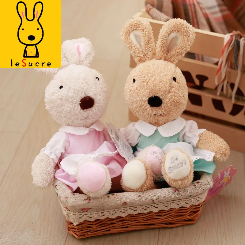 Plush Toy Baby Bunny Sleep Comfortable Children Kids Birthday Pretty Gift Soft Rabbit Doll Cloth Bed Calm Smooth Wedding Doll