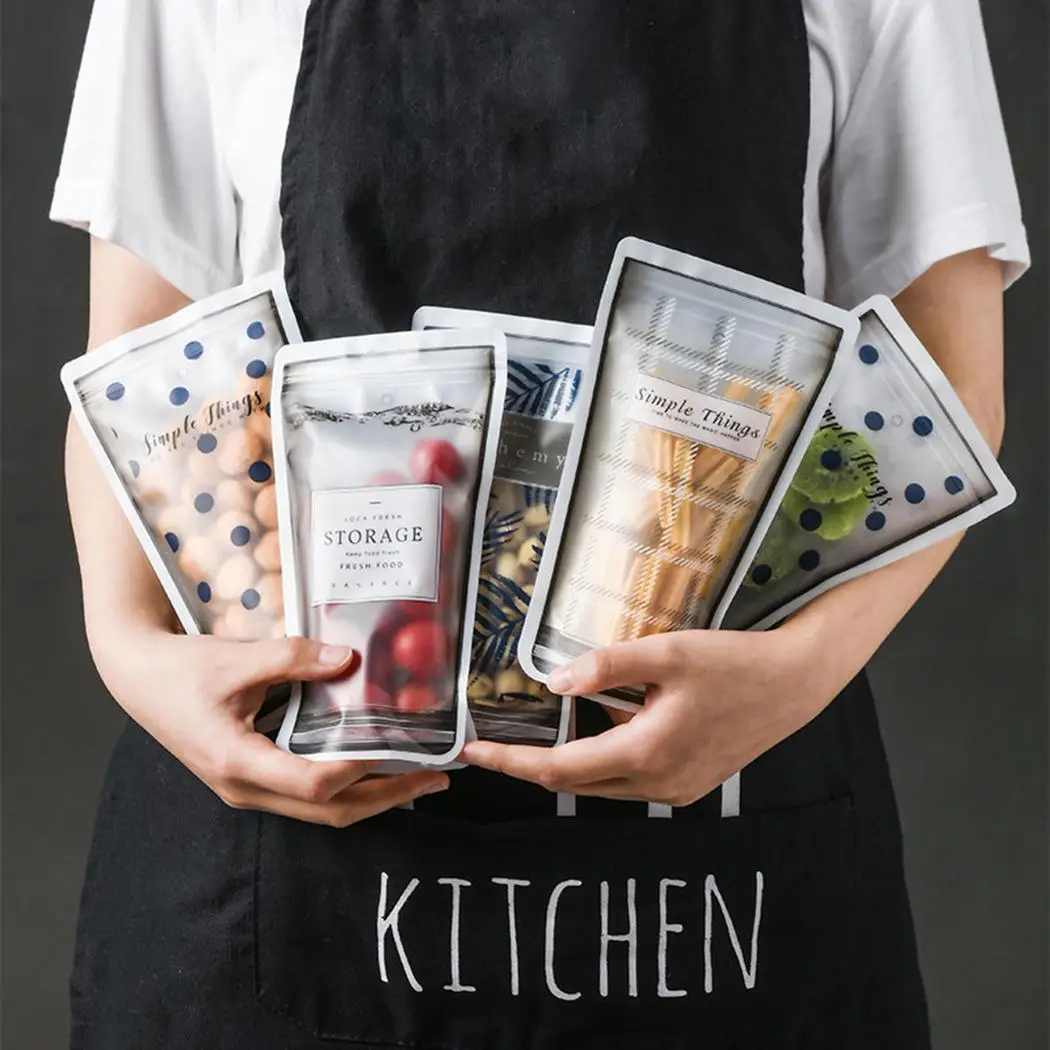 4 шт мешки для еды самозапаивающиеся прозрачные упаковки пищевых продуктов