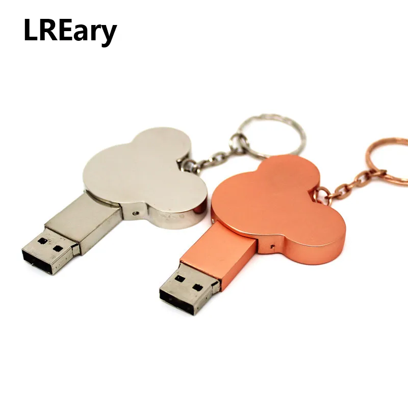 Металлический USB флеш накопитель в виде Микки 4 ГБ 8 16 32 64 ГБ|USB флэш-накопители| |