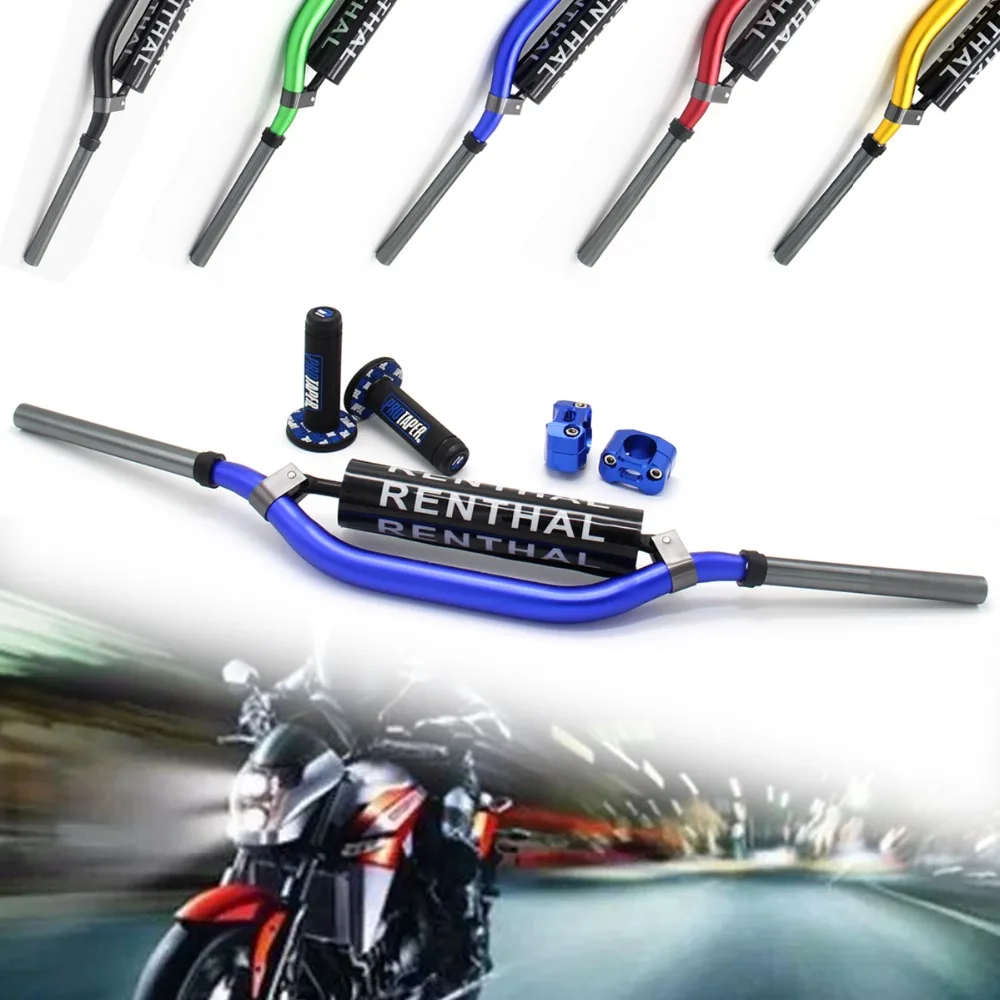 Руль для мотоцикла 1-1/" ручка бар колодки ручки Pit Pro гоночный Dirt Pit велосипед Мотоцикл CNC 28,5 мм адаптер+ барная накладка+ ручки