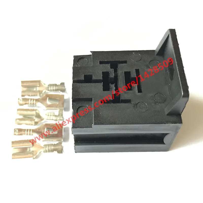 

5 комплектов 5 контактов 5 способов автоматического реле гнездо 6,3 Автомобильный Электрический пластиковый провод разъем