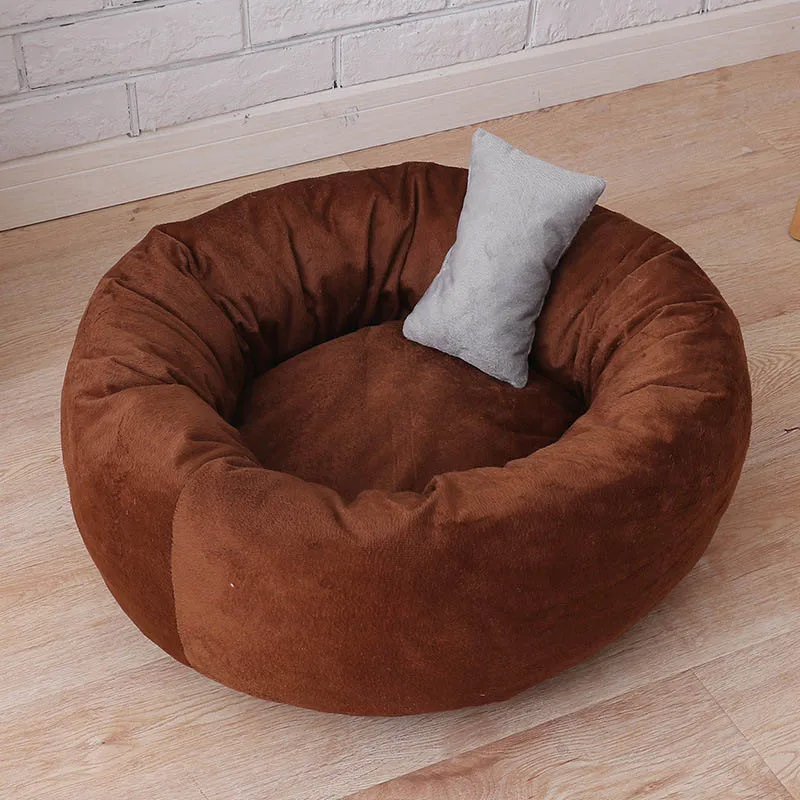 Серый теплый плюш Indoor Кошкин дом собака кровать для средних аппарат
