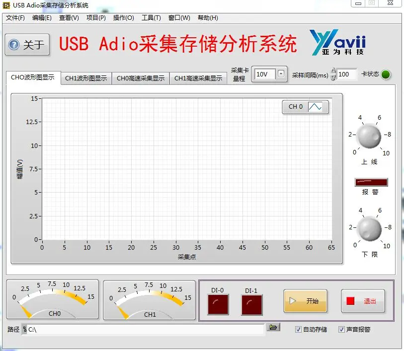 ADIO USB модуль карты сбора данных напряжение и текущий сбор LabVIEW 2AI2DI2DO|module usb|labview usb |