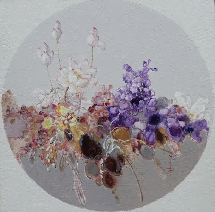 Без рамки с цветочным принтом картина маслом по номерам на холсте для гостиной