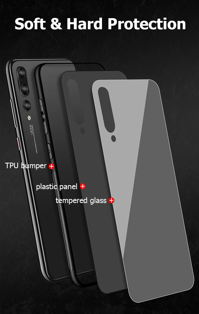 Чехол для Samsung Galaxy A7 2018 силиконовая рамка закаленное стекло жесткая задняя крышка