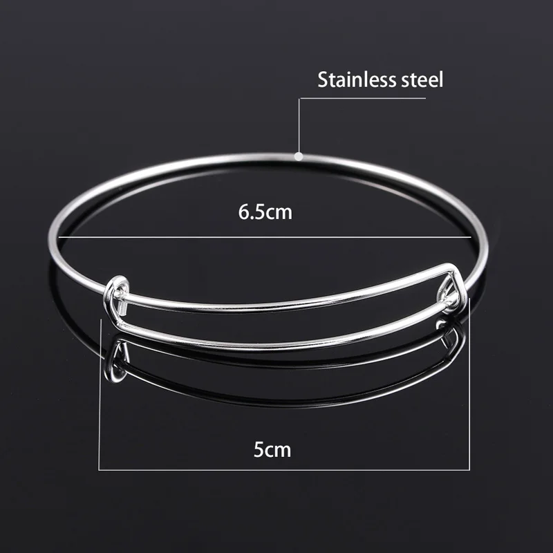 5 шт./лот расширяемая проволока браслет из нержавеющей стали 100% и аксессуары