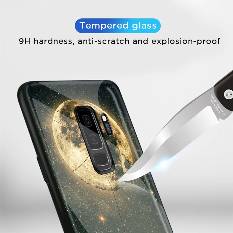 Чехлы из закаленного стекла для телефонов Samsung Galaxy S8 S9 Plus роскошный защитный
