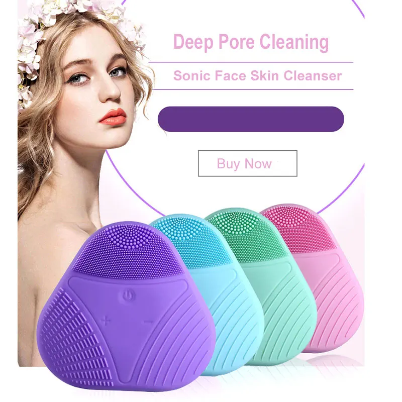 Мини силиконовая Очищающая щетка для лица моющаяся кисть водостойкое Глубокое