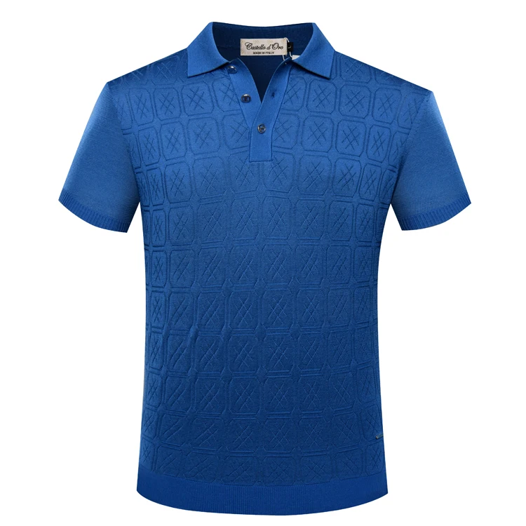 

BILLIONAIRE TACE&SHARK T shirt men 2018 summer turndown collar fasion solid color geometry breath clothing free shipping