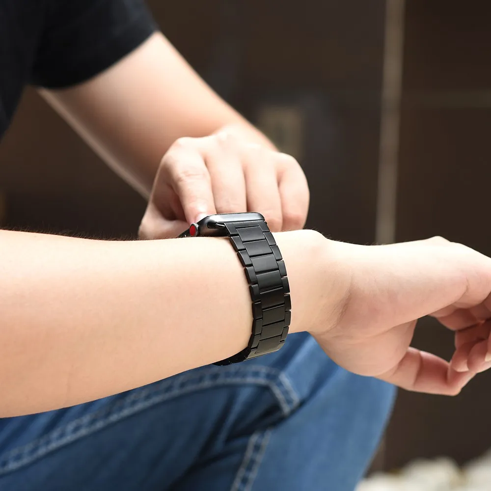 HOCO спортивный ремешок для Apple Watch 38 мм 42 мм iWatch 3 2 1 браслет из нержавеющей стали браслет ремешок для часов