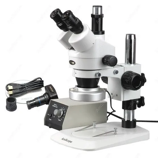 

Stereo Zoom Microscope--AmScope Supplies 3.5X-90X Stereo Zoom Microscope w Aluminum 80-LED Light + 3MP Camera
