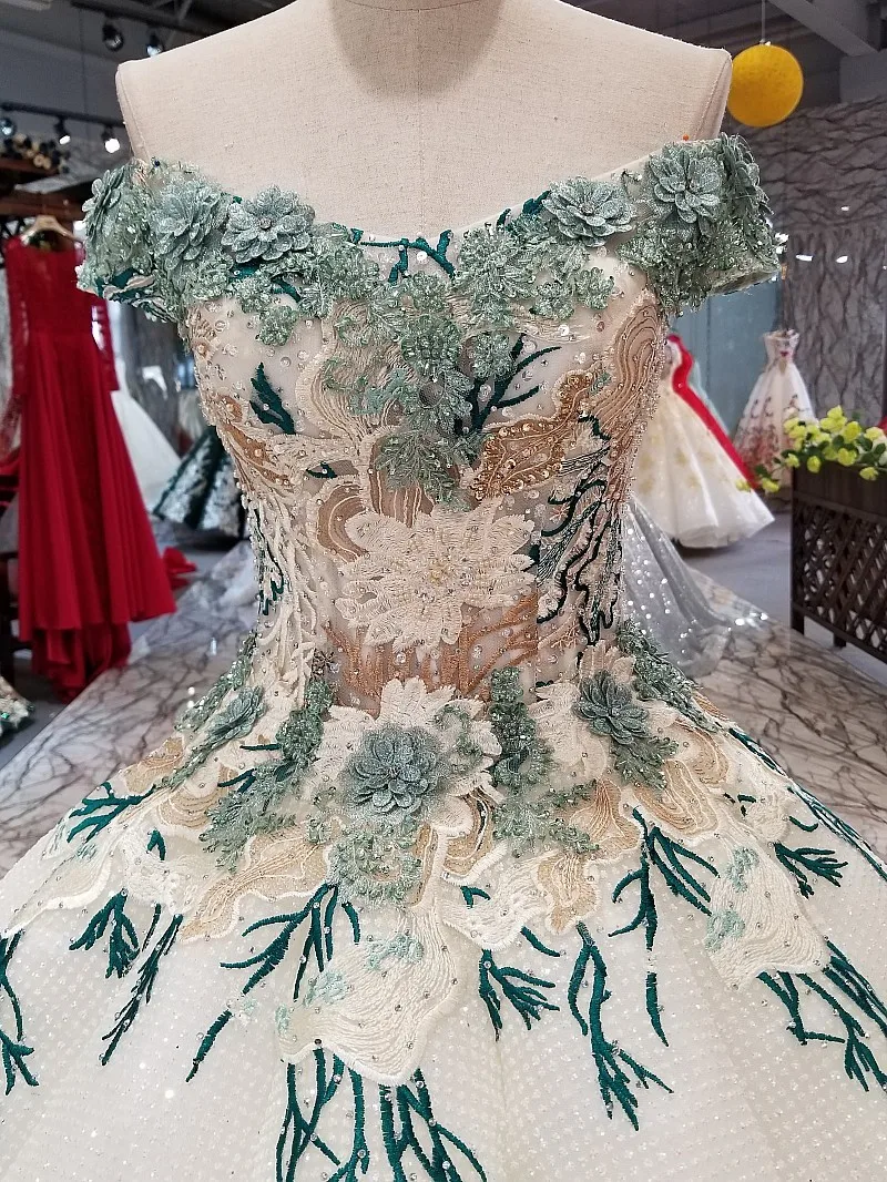 2018 Новое узорное платье невесты с одним словом на плече тонкое выразительное