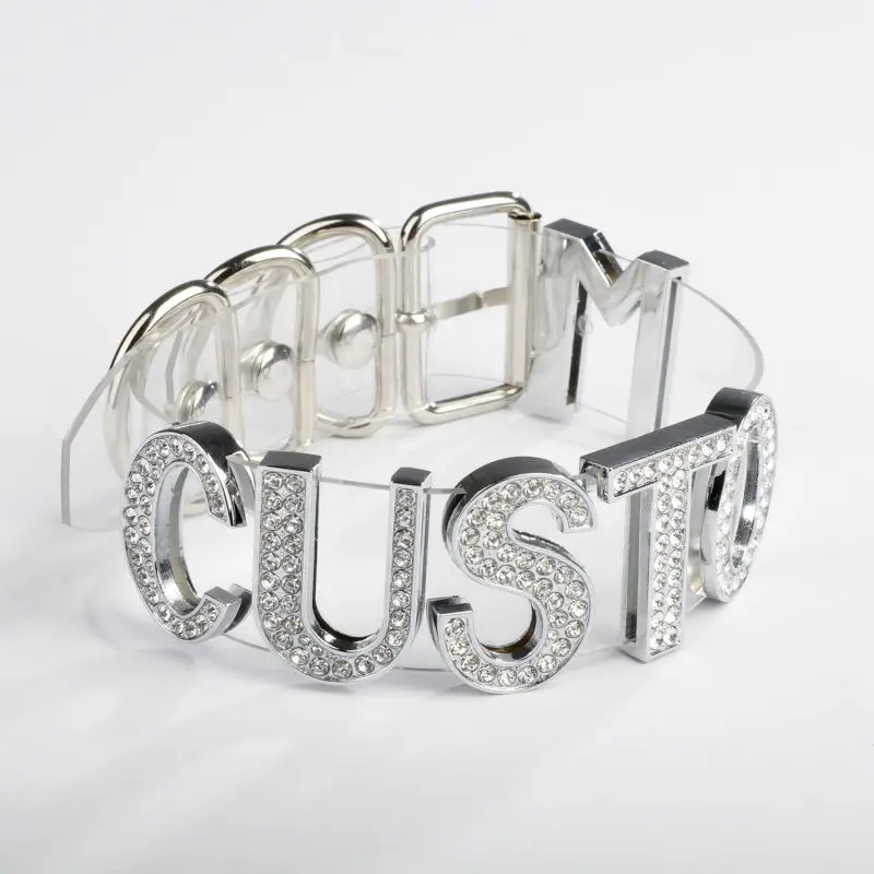 Индивидуальный именной ошейник Стразы с буквами 100% ручная работа косплевечерние