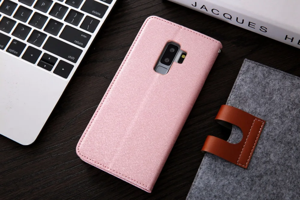 Чехол-кошелек для samsung Galaxy A50 A70 S8 S9 S10 Plus S7 edge Шелковый кожаный флип-чехол samsung A8 Plus чехол держатель для карт