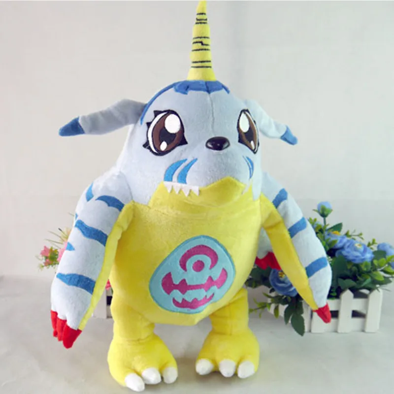 Синий Digimon Приключения Дигимонов игрушечные лошадки аниме габумон плюшевые игрушки 45 см Высокое качество короткие мягкая игрушка подушка косплэй подарок - Цвет: Синий