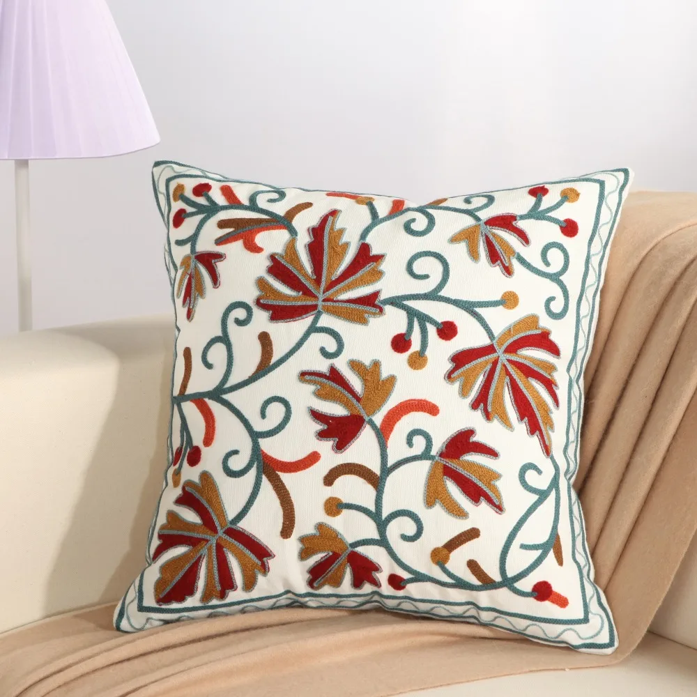 Восточные очаровательные экстравагантные наволочки с вышивкой цветами тотемами