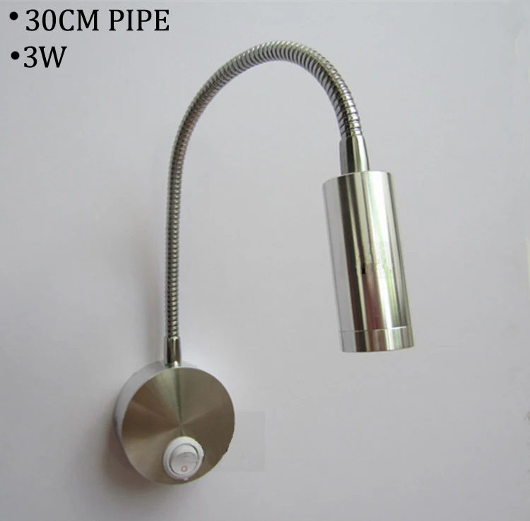 Алюминиевый гибкий светодиодный светильник для чтения 3 Вт светодиодные