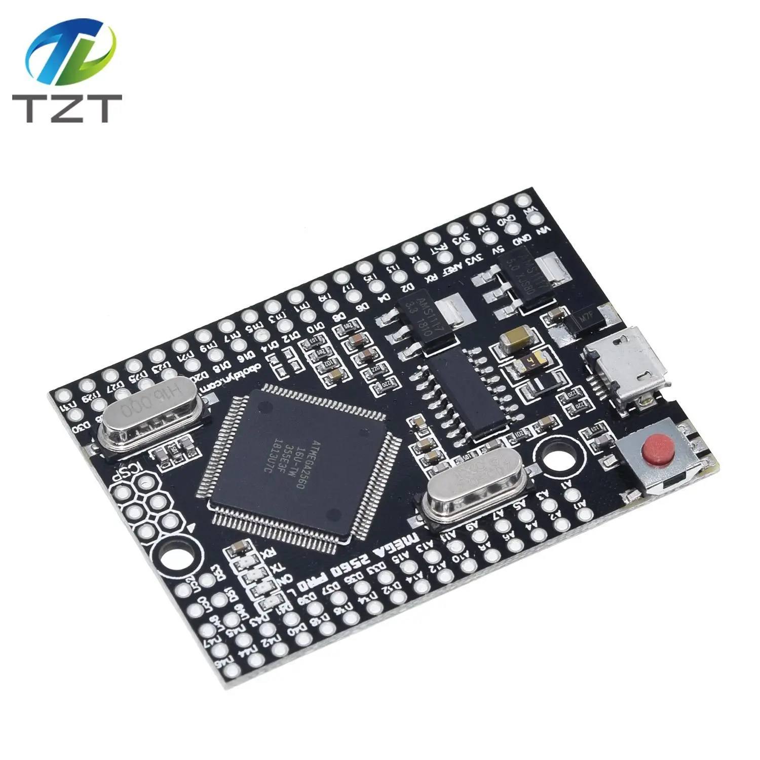 TZT Mega 2560 PRO MINI 5V(встраивание) CH340G ATmega2560-16AU с наконечниками, совместимыми с arduino Mega 2560