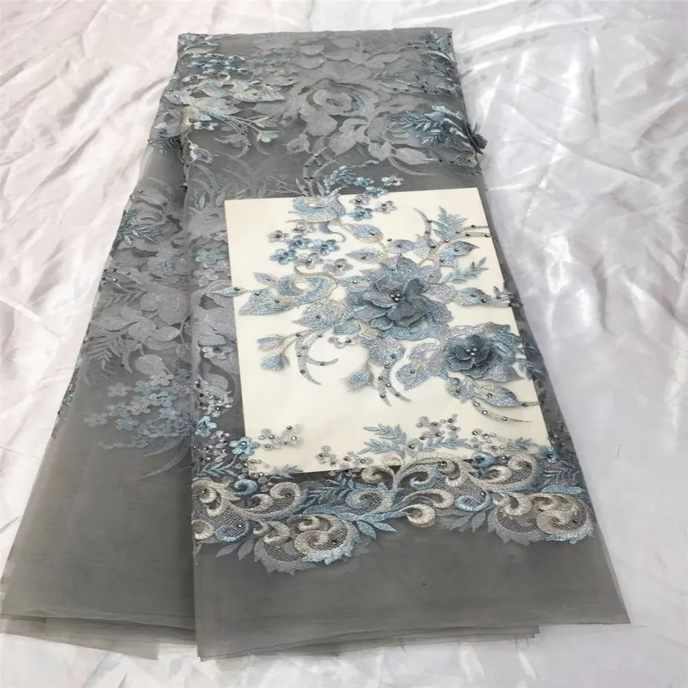 2018 High quality african french 3d lace fabric stones Embroidered African Guipure French Lace Fabric for party dresses HJ54-2 | Дом и сад