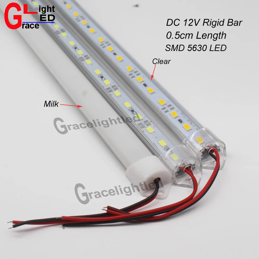 2 шт./лот 50 см DC12V адвокатского сословия СИД свет 5730 5630 с крышкой ПК Светодиодные