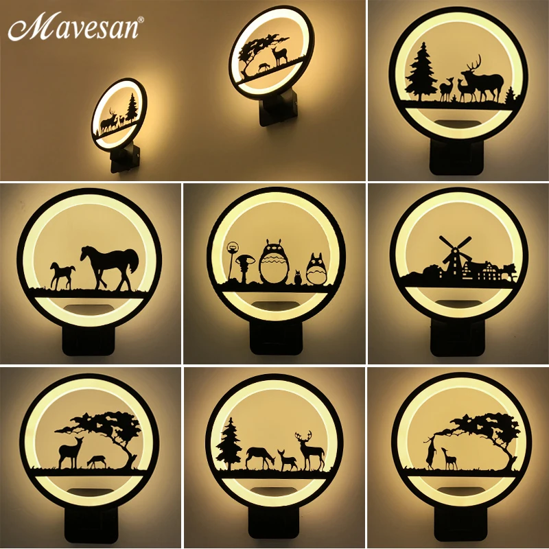 Настенный светильник светодиодный черный акриловый 12 Вт|led wall light|wall lightled sconce |