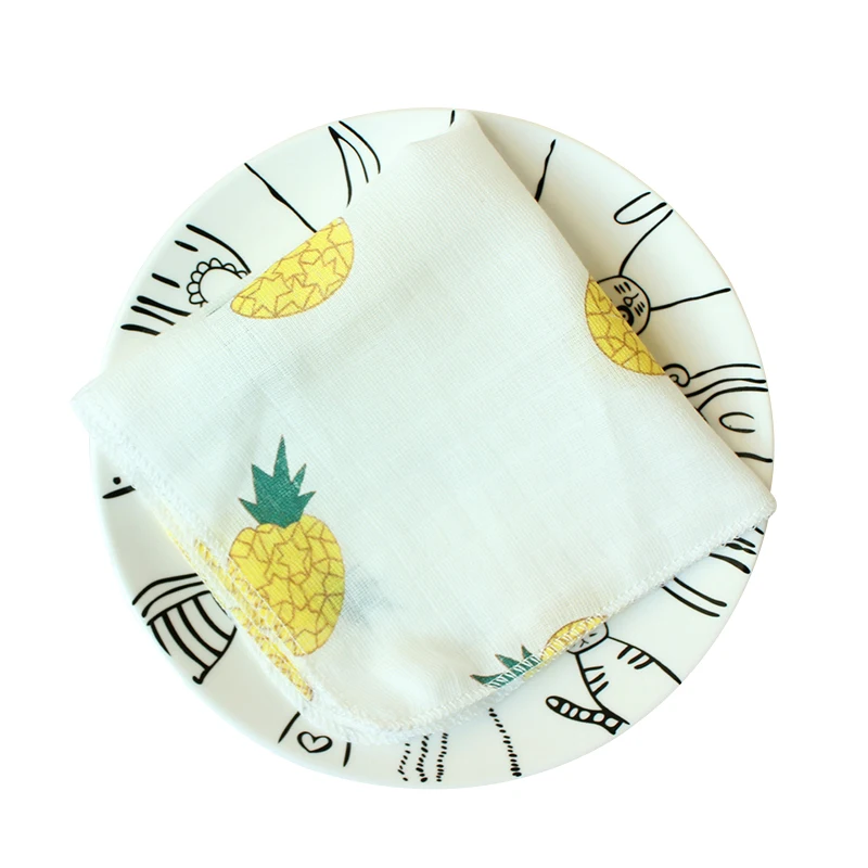 【2 layers】 Baby Bibs For Boys&ampGirls Burp Cloths Bandana Infant Cartoon Anti-dirty Bib Bandanas Square Saliva Towel | Детская