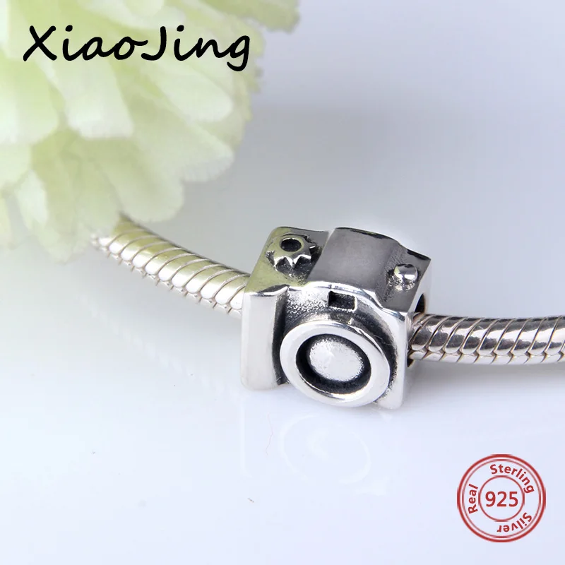 Высокое качество 925 серебро Бусины Камера Талисманы бисера Fit Pandora Браслеты Аутентичные Подвеска бусины ювелирных изделий