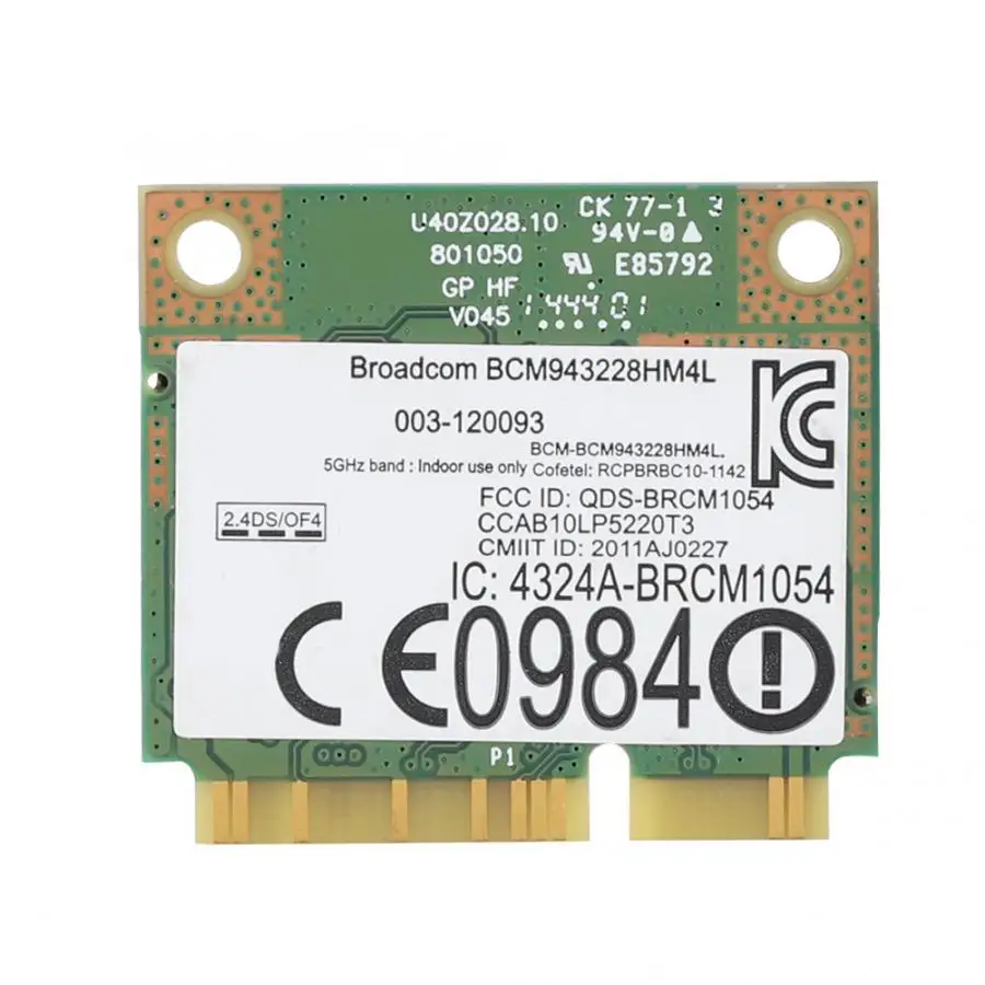 Wifi сетевая карта для Broadcom bcm94 3228hm4l DW1540 Двухдиапазонная мини PCI e 2 4/5 ГГц 802 11 a/b/g/n