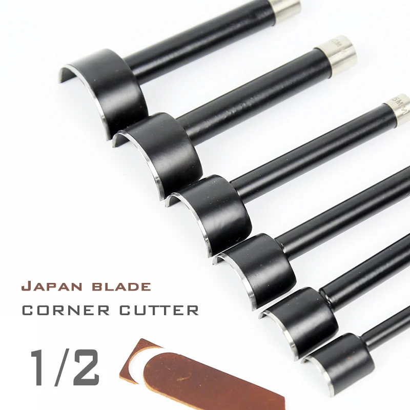 C формы полукруга RCIDOS кожевенный угловой резак наборы ручной ремень круглый