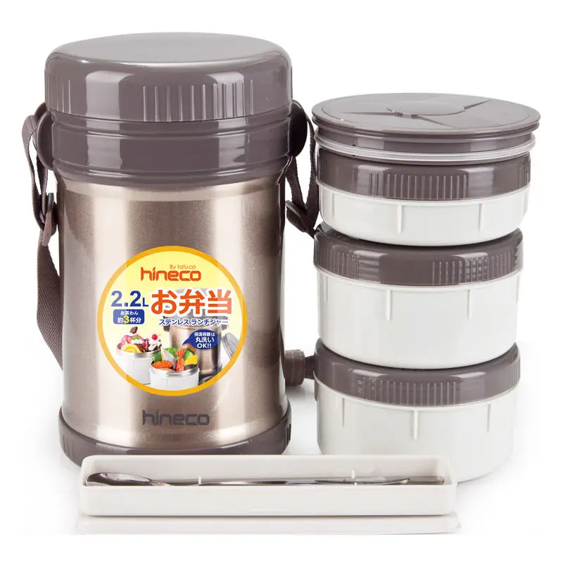 Японии 2200 мл Нержавеющая сталь контейнер для супа термос горячей Еда