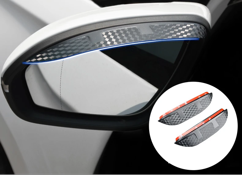 For Suzuki Vitara 2016-2018 Car Styling Carbon rearview mirror rain eyebrow Rainproof Flexible Blade Protector Auto Accessories |