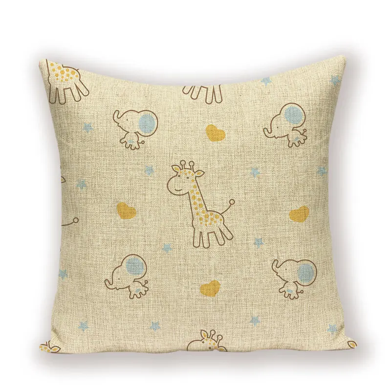 Наволочки с животными из мультфильмов для подушки декоративные домашние