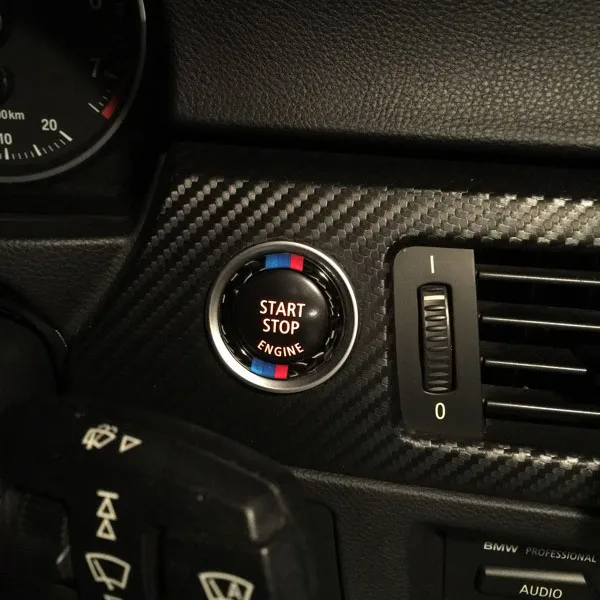 Кольцо для ключей bmw e90 e92 e93 кольцо из углеродного волокна запуска и остановки