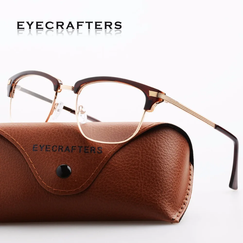 Ретро Винтажные женские Полуободковые оптические очки с оправой полуободковая