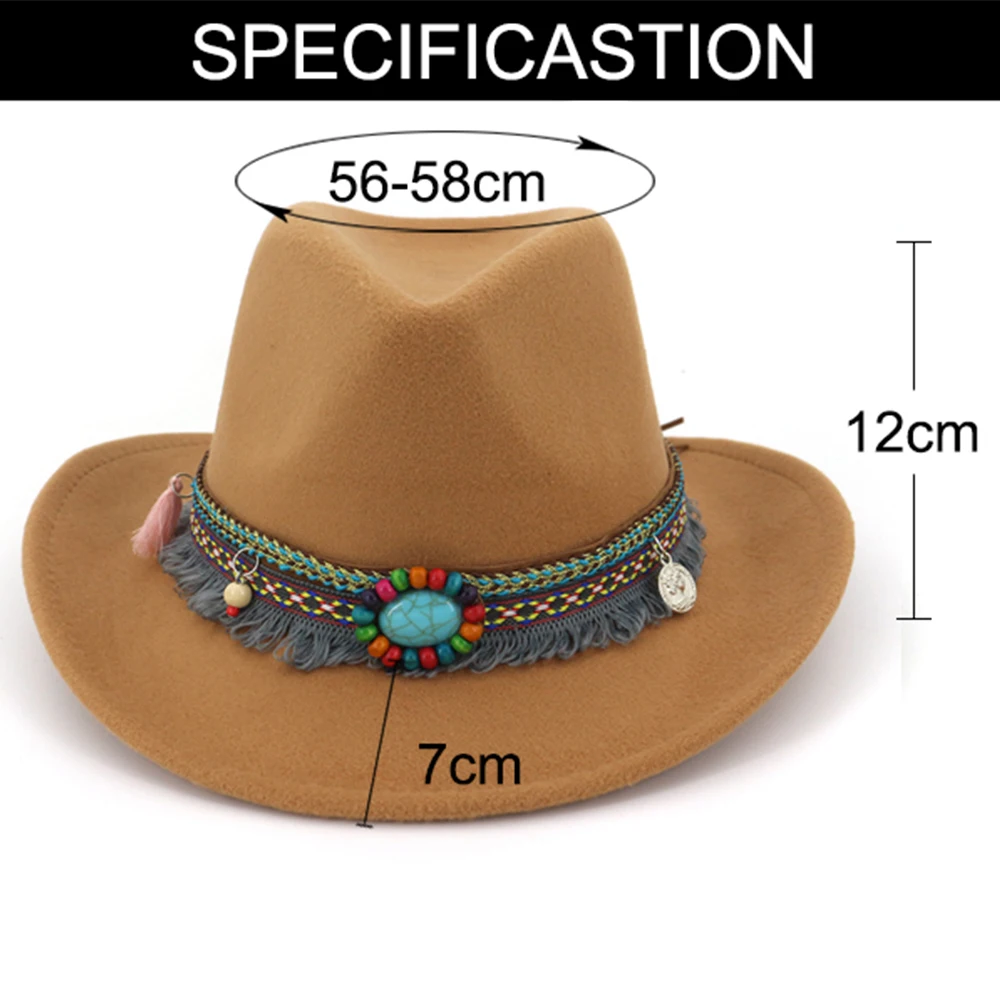 Женская хлопковая шляпа FS винно красная ковбойская с широкими полями и