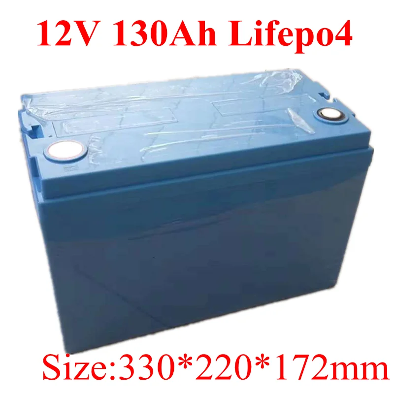 Водонепроницаемый литиевый Аккумулятор LiFepo4 12 В 130 Ач 150 с BMS для гольф тележки RV