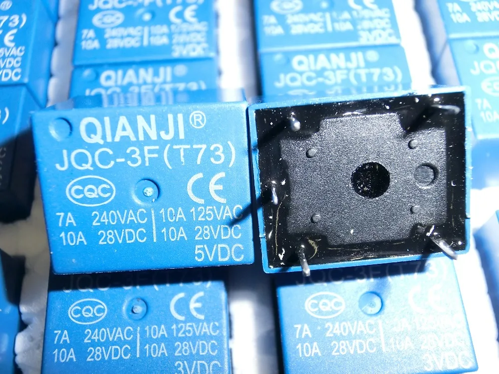 5 шт. Горячая новинка JQC-3F (T73) T73 DIP-5 3VDC 5VDC 6VDC 9VDC 18VDC 24VDC 7A 240VAC 10A 125VAC/28VDC реле питания |